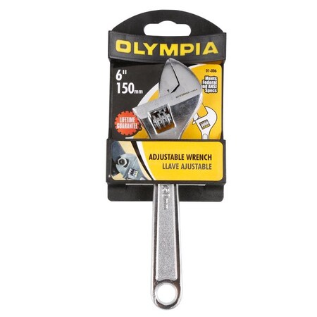 Olympia Tools ADJUSTABLE WRENCH 6""L 01-006
